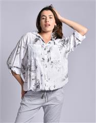 MADE IN ITALY WHITE BLACK BLOUSE