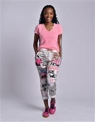 MADE IN ITALY BLACK PINK PANTS