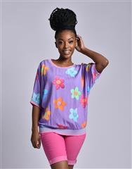 MADE IN ITALY PURPLE MULTI TOP