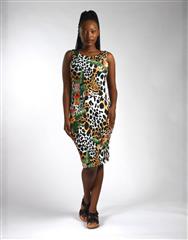 JOLIE BELINDA LEOPARD PRINT SHIFT DRESS  