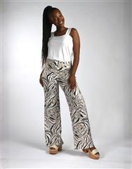 JOLIE BEIGE MULTI PALAZZO PANTS 
