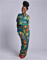 JOLIE GREEN MULTI CORA PANTS 