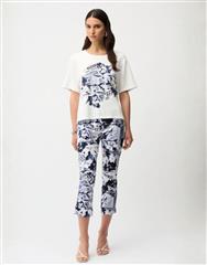 JOSEPH RIBKOFF BLUE VANILLA CROPPED PANTS 