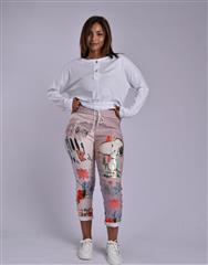MADE IN ITALY BEIGE PINK PANTS