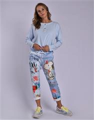MADE IN ITALY BLUE MULTI PANTS 