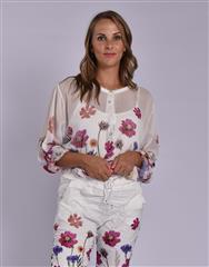 MADE IN ITALY WHITE MULTI BLOUSE
