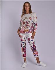 MADE IN ITALY WHITE MULTI PANTS