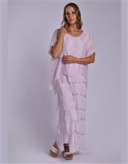 MADE IN ITALY PURPLE FRILL DRESS