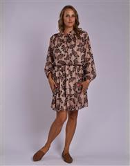 MADE IN ITALY BROWN BLACK SHORT DRESS 