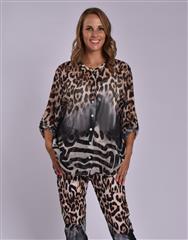 MADE IN ITALY LEOPARD  BLOUSE 