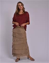 MADE IN ITALY LIGHT BROWN SKIRT 