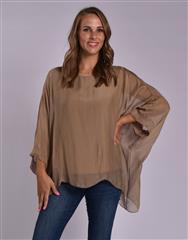MADE IN ITALY BATWING TOP - LITBRWN