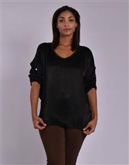 MADE IN ITALY BLACK SILKY TOP 