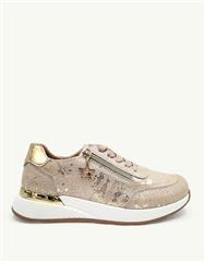 JULZ NINA GOLD SNAKE SNEAKER 
