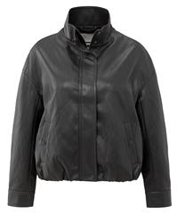 YAYA ANTHRACITE BROWN FAUX LEATHER JACKET 
