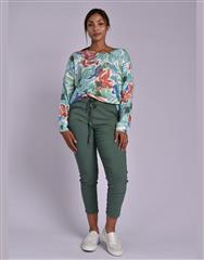 MADE IN ITALY DARK GREEN BUTTON PANTS