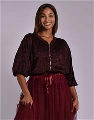 MADE IN ITALY MAROON LEOPARD PRINT JACKET 