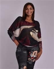 MADE IN ITALY BLACK MULTI KNIT TOP