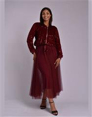 MADE IN ITALY MAROON SKIRT 