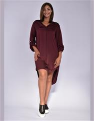 MADE IN ITALY MAROON SHORT DRESS 