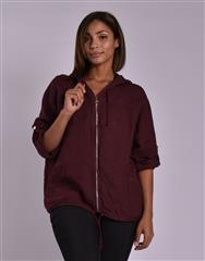 MADE IN ITALY BURGANDY HOODIE