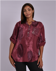 MADE IN ITALY MAROON BLOUSE 