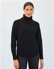 FDJ BLACK L/S SWEATER 