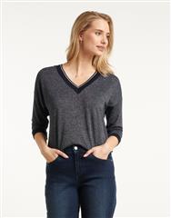 SMASHED LEMON NAVY TOP