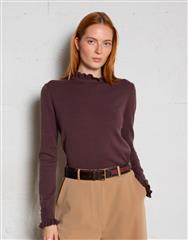 LA PETITE MAROON PULL ON SWEATER