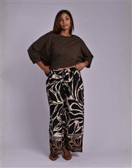 MADE IN ITALY BLACK BROWN PALAZZO PANTS 