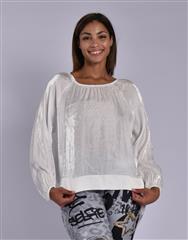 MADE IN ITALY WHITE SILKY TOP 