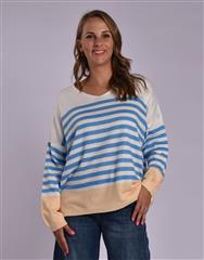 MADE IN ITALY WHITE BLUE TOP