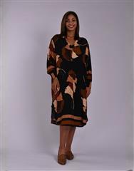 MADE IN ITALY BLACK BROWN DRESS 