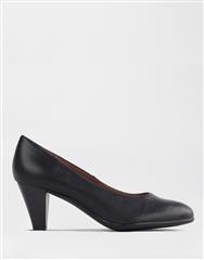 FROGGIE BLACK HEELED COURT SHOE