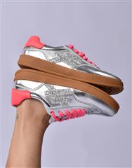 JULZ SILVER & HOT PINK LUMI SNEAKER