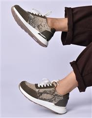 JULZ BEIGE SNAKE NINA SNEAKER 