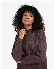 YAYA FUDGE PURPLE JAQUARD SWEATER