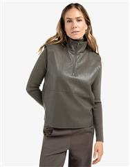 YAYA DARK TAUPE GREY FAUX SPENCER 