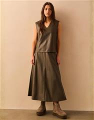 YAYA DARK NIGHT GREY FAUX SKIRT