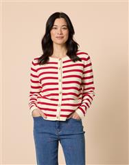 GORDON SMITH RED IVORY CAPTAINS CARDIGAN