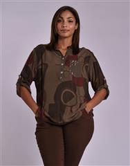 MADE IN ITALY DARK BROWN BLOUSE