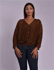MADE IN ITALY BROWN BLOUSE 