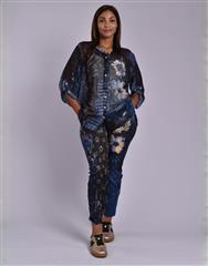 MADE IN ITALY NAVY GREY PANTS 