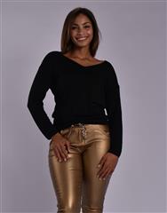 MADE IN ITALY BLACK KNIT TOP