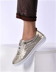 JOLIE GOLD LEATHER SNEAKER 