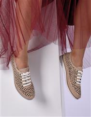 JOLIE BEIGE LEATHER SNEAKER