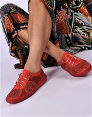 JOLIE RED LEATHER SNEAKER 