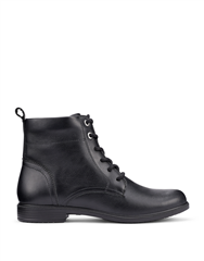 HOTTER BLACK SURREY LACE-UP  BOOT