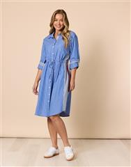 THREADZ BLUE WHITE CABO DRESS 