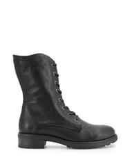 PAULA URBAN BLACK LOW HEEL LACE-UP BOOT 